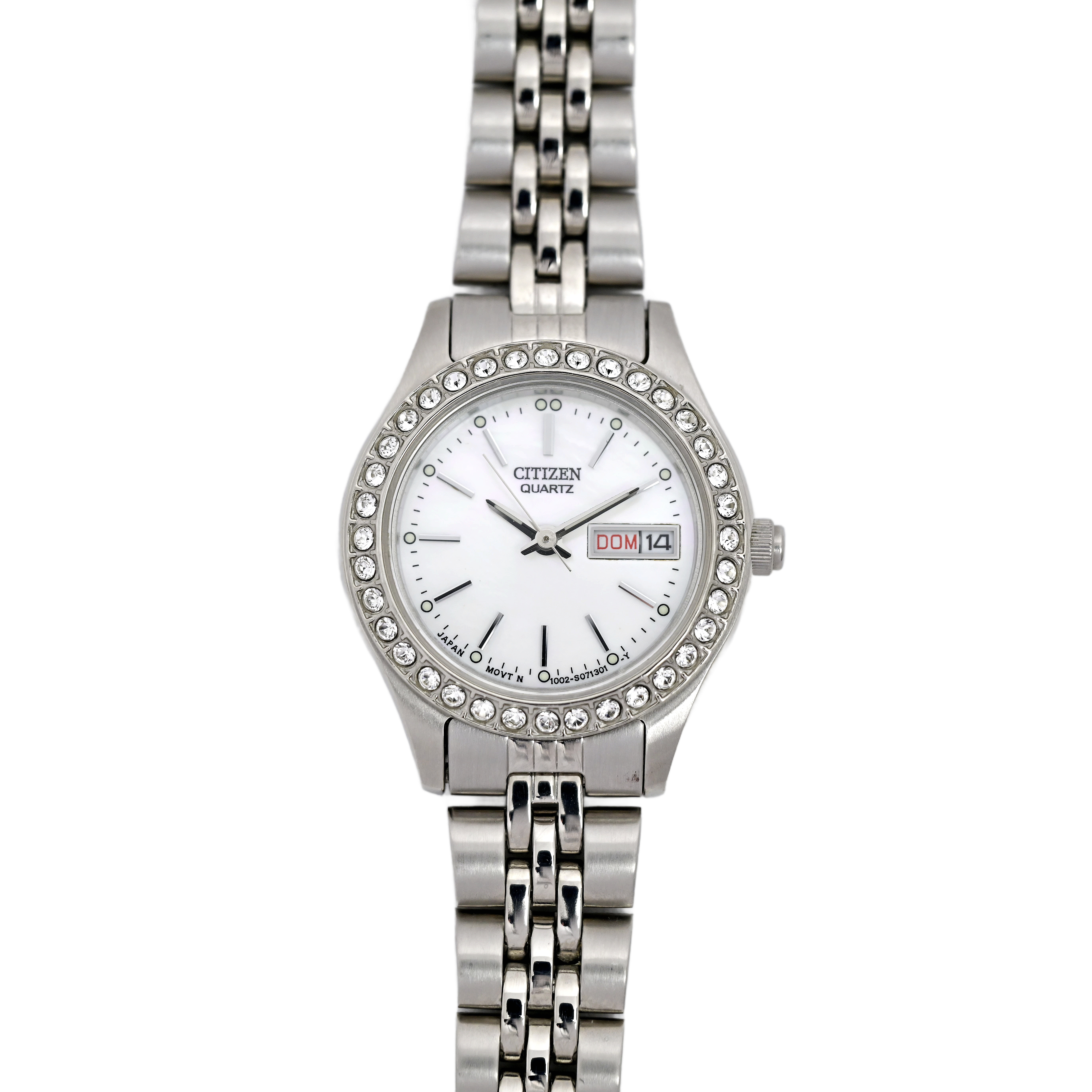 Citizen Swarovski Crystal Silver Tone Ladies Dress Watch