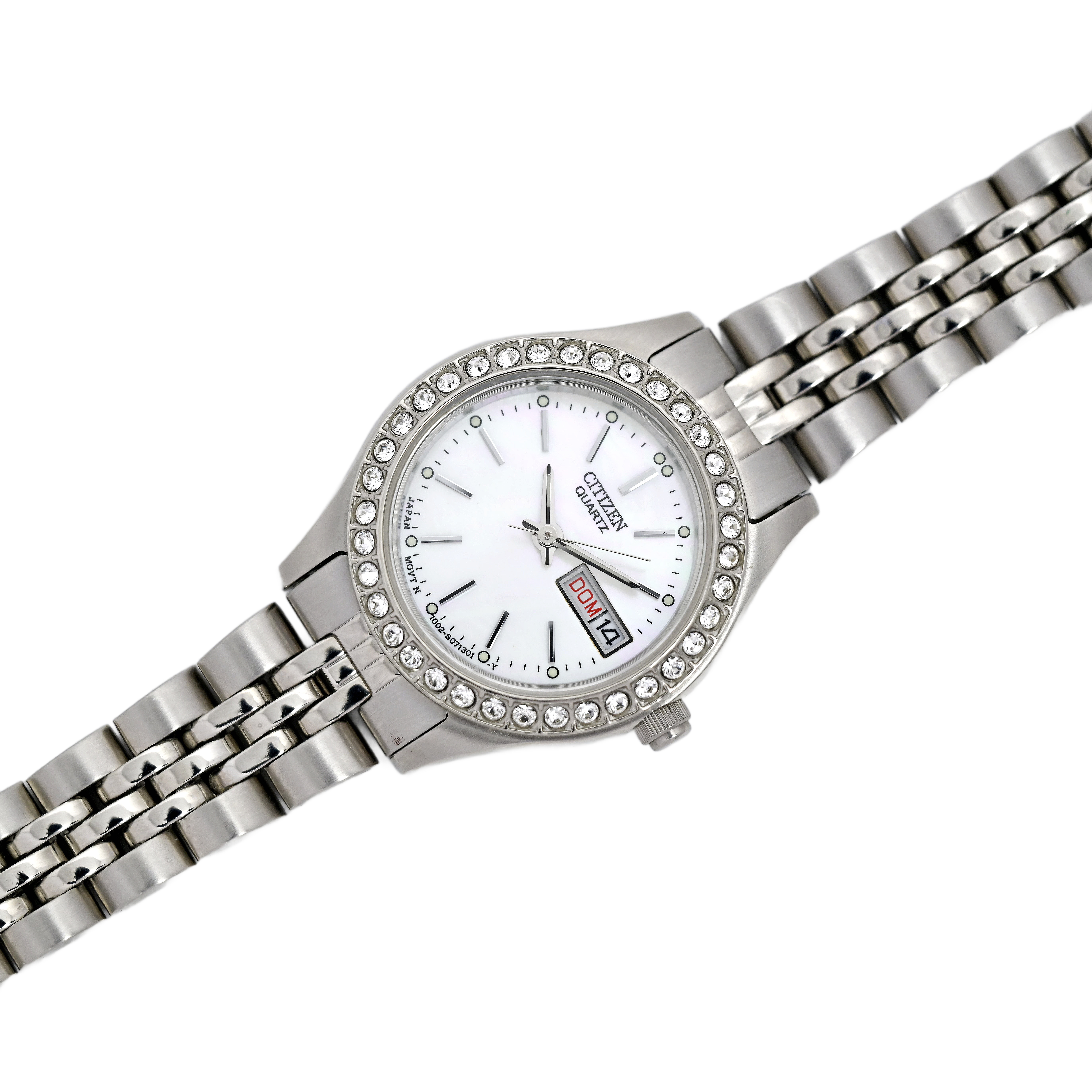 Citizen Swarovski Crystal Silver Tone Ladies Dress Watch