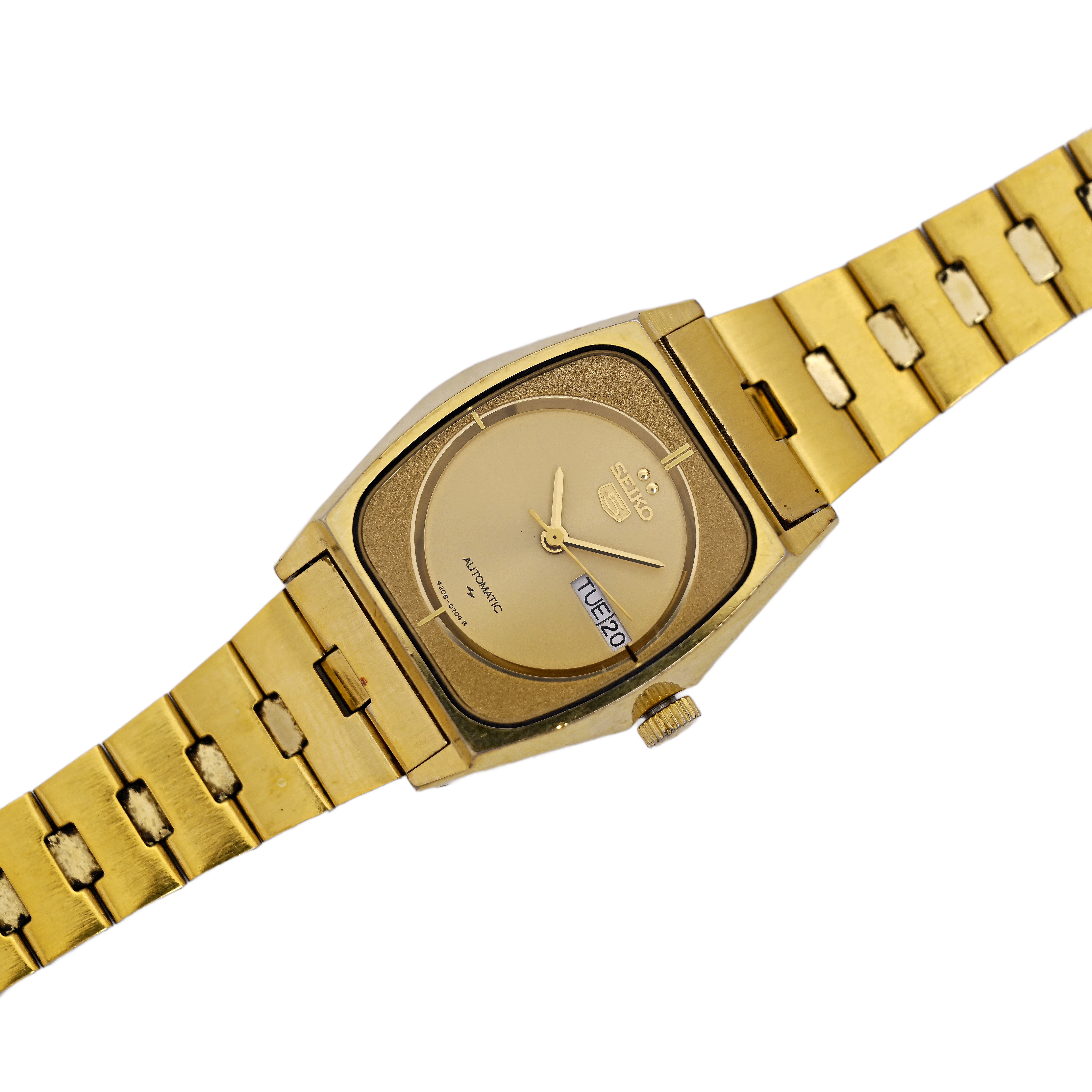 SEIKO 5 Automatic 4206-0510 Gold Dial Day-Date Women's Watch
